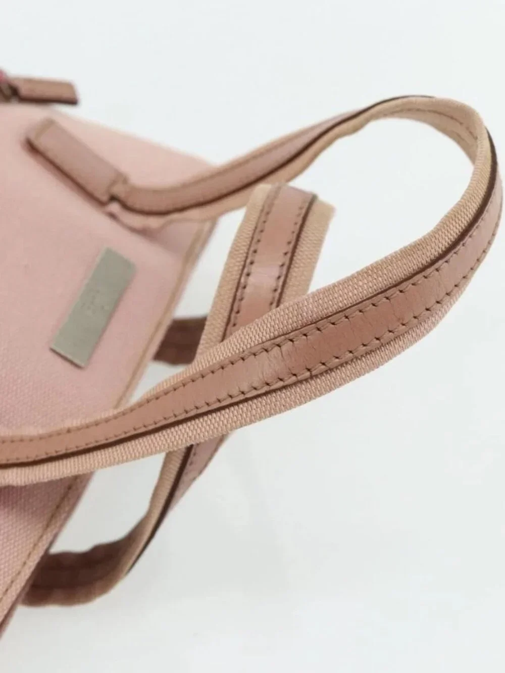 GUCCI Hand Bag Canvas Pink Silver 76480 Auth mr2317